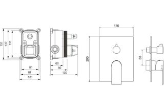 Смеситель для душа Aquatek Лира AQ1446CR хром